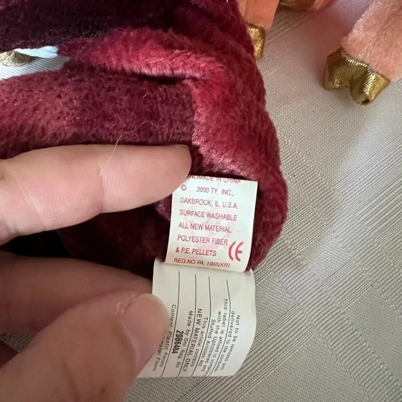 Vintage Ty Beanie Babies Lot of 3 Zodiac Collection -  Ox, Monkey & Pig - Picture 10 of 14